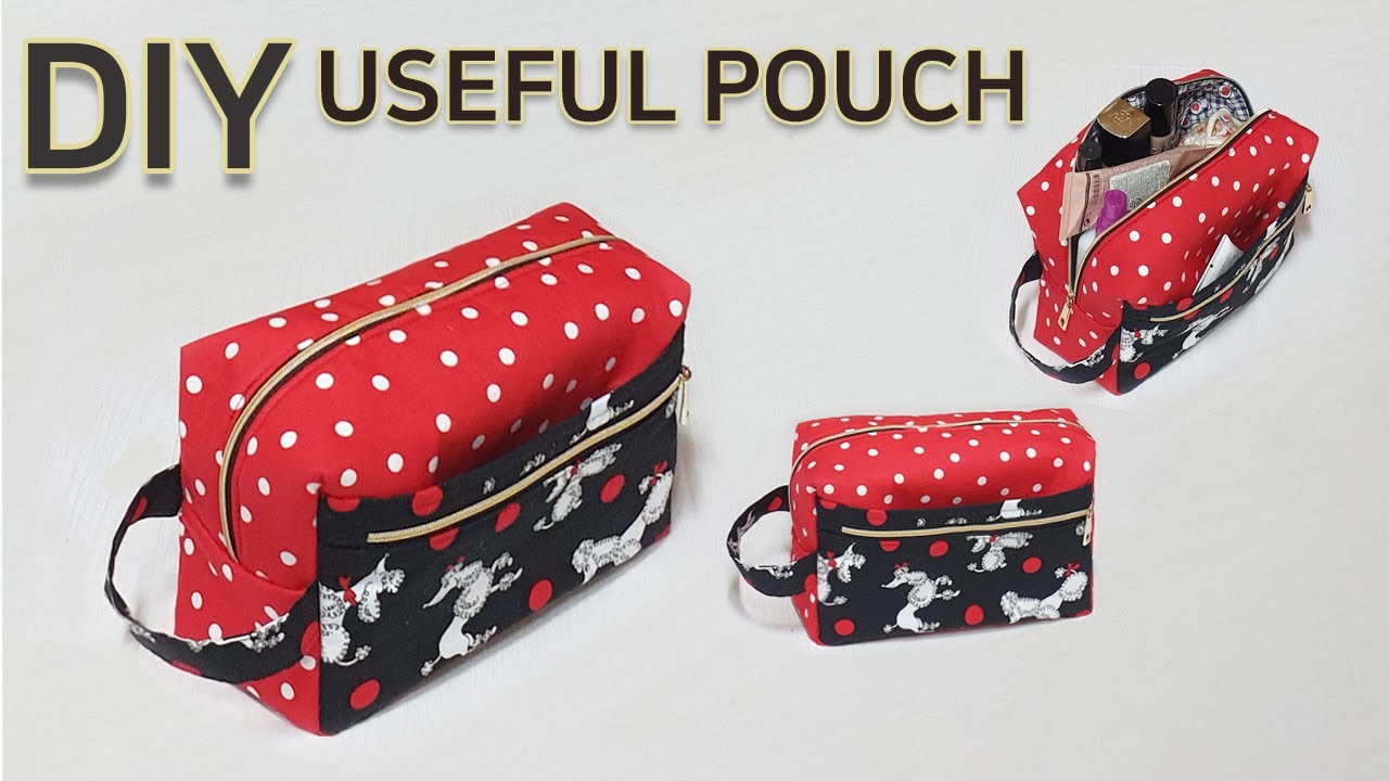 DIY Useful pouch/Pouch with lots of storage space/다용도 파우치만들기[jsdaily]