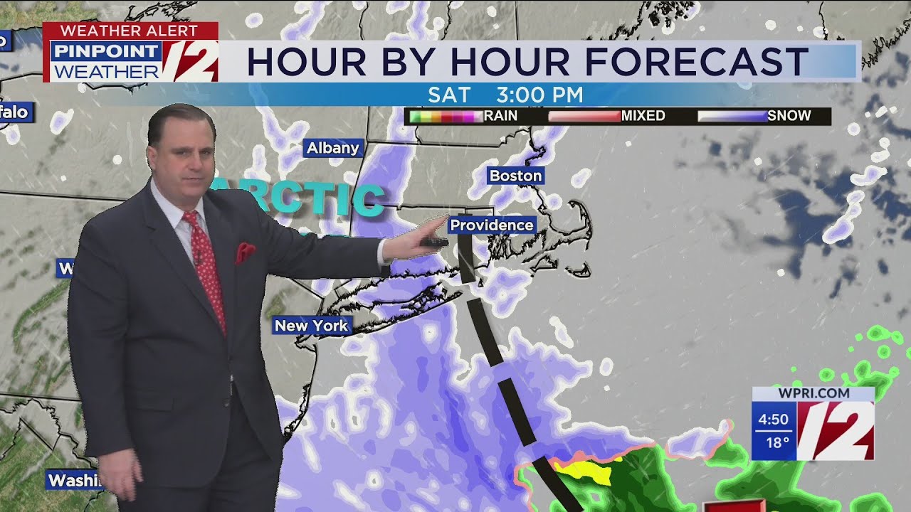 WPRI 12 Weather Forecast for 2/6/26:  Flurries Today.  Snow to wind and cold this weekend