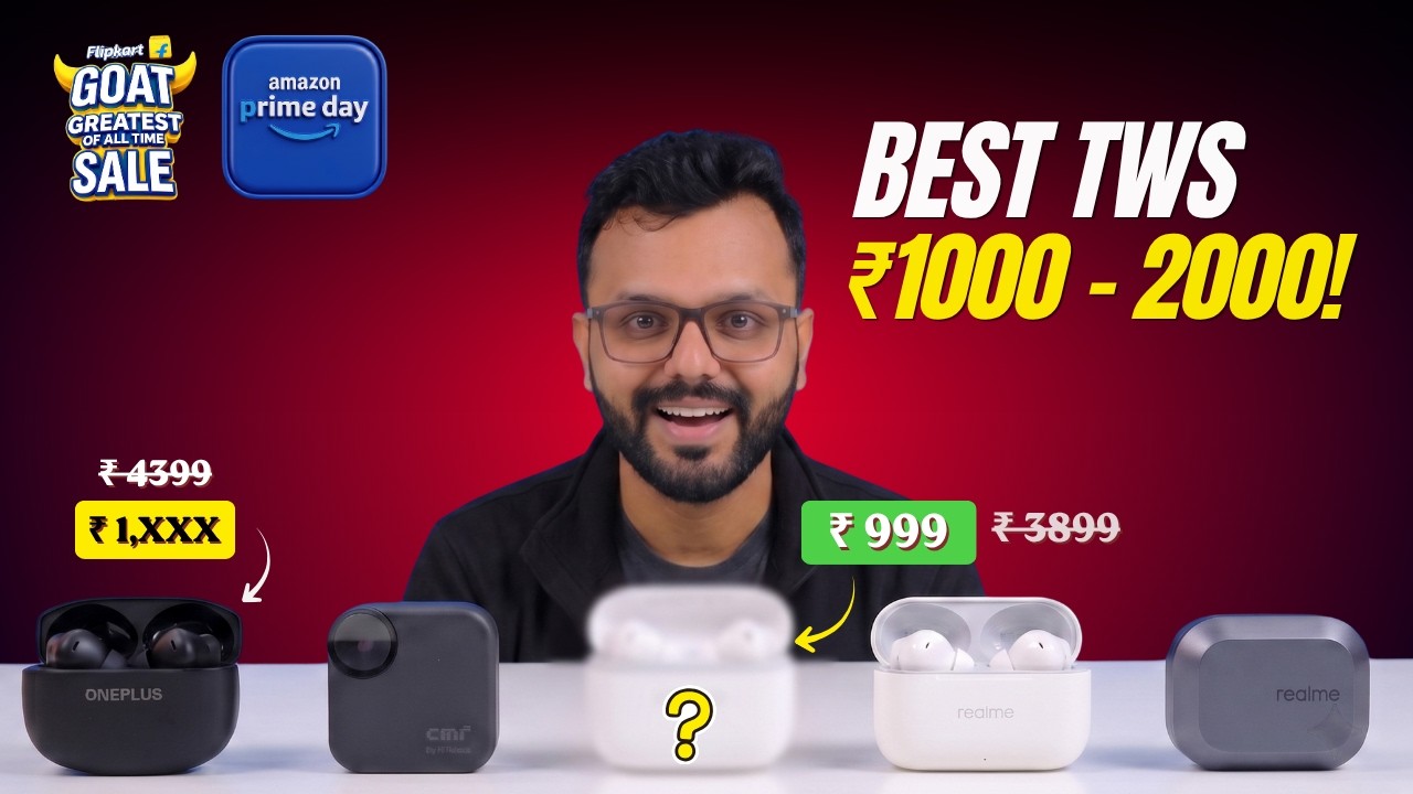 SALE 🔥 Best Earbuds Under ₹1000 to ₹2000 On Flipkart GOAT Sale & Amazon Prime Day Sale