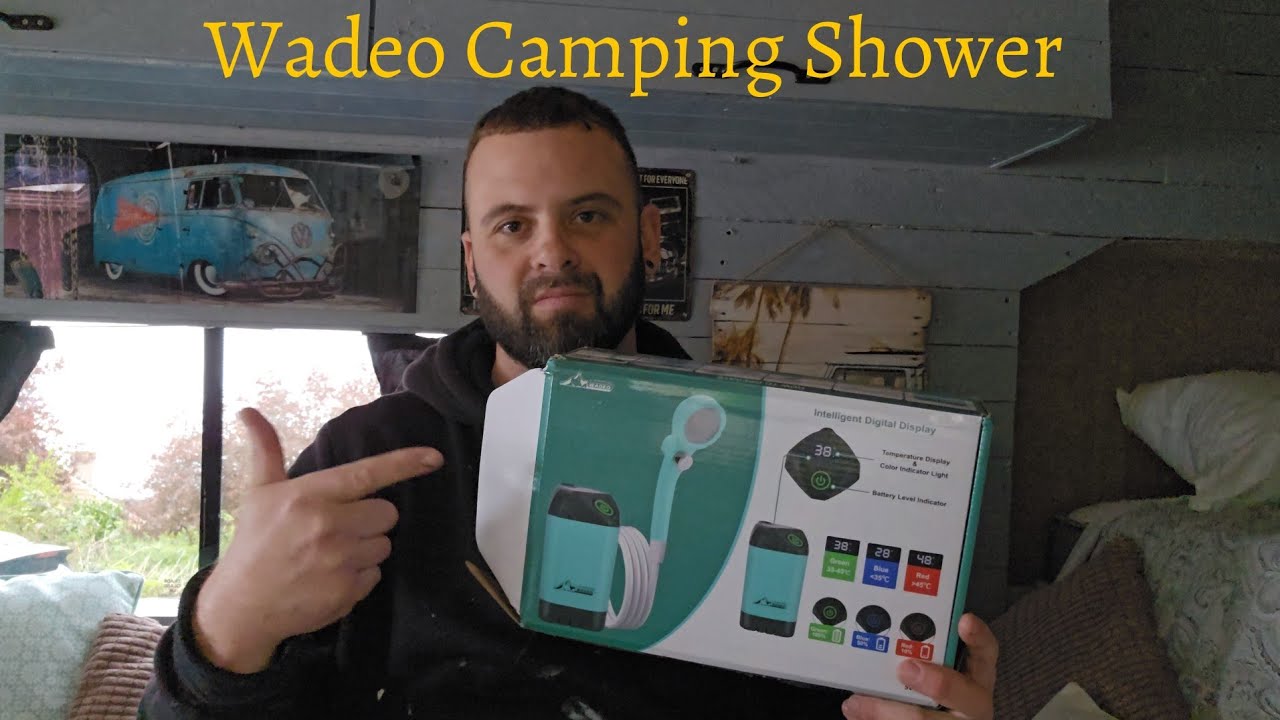 Testing The Wadeo upgraded portable rechargeable shower #campingshower