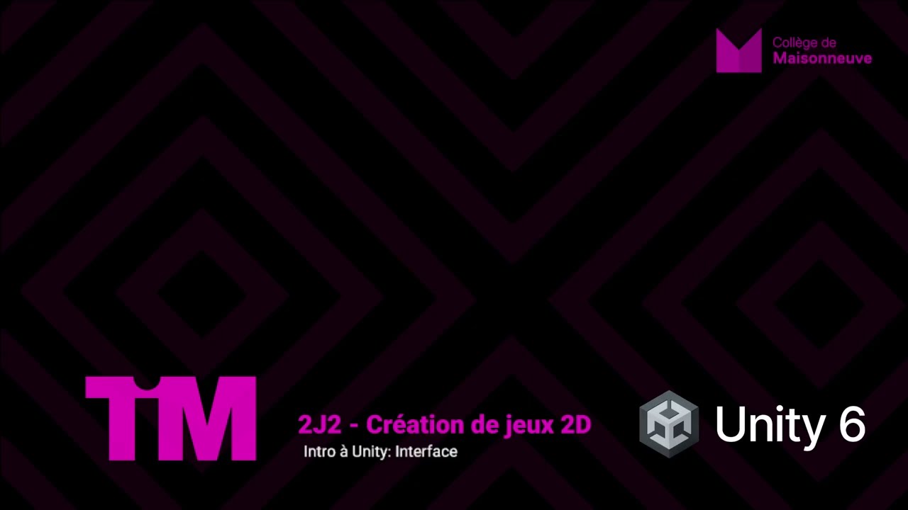 01 - Interface et fenêtres de Unity