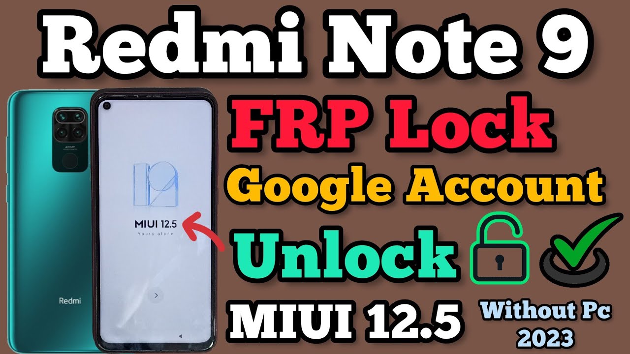 Redmi Note 9 || FRP Bypass || MIUI 12.5 || Google Account Unlock || Without Pc || Easy Trick 2023.