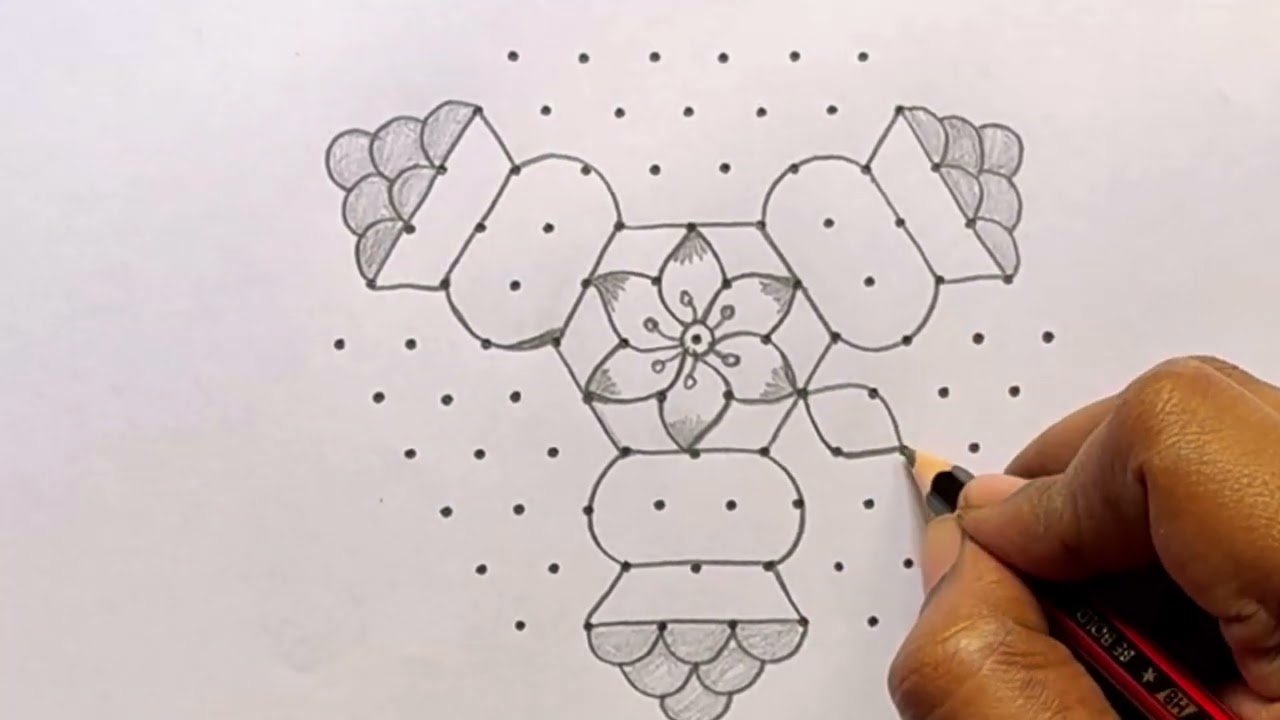 Kannum pongal Special Rangoli 🌺 Simple Rangoli for Beginners 🌺