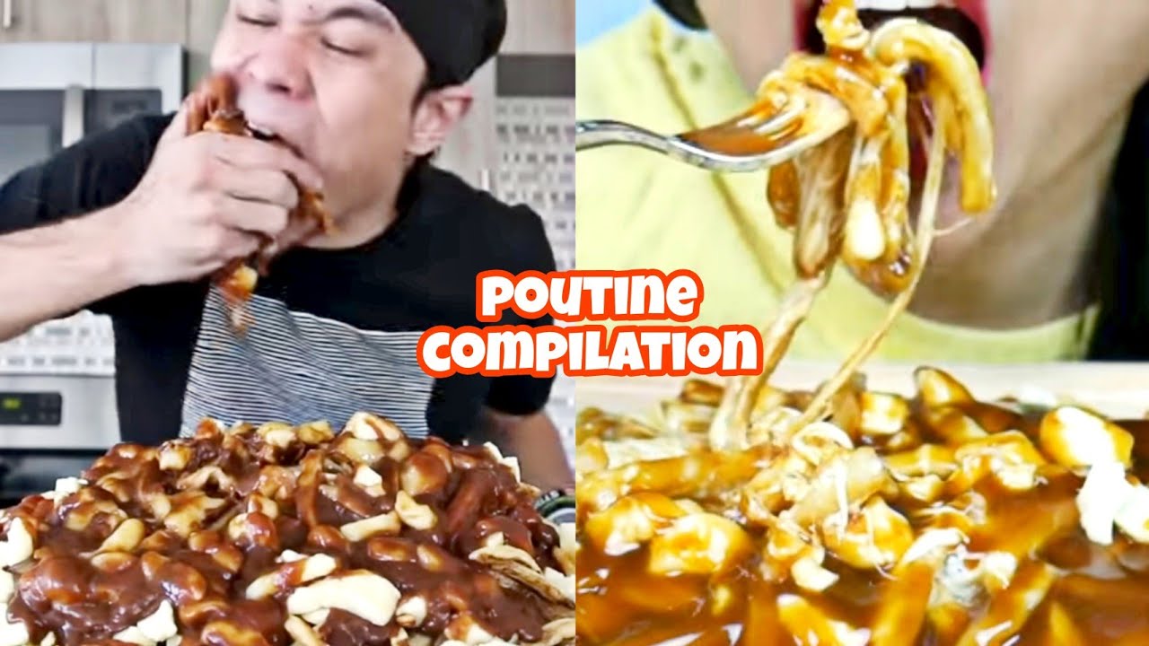 #02. Request ASMR Poutine Mukbang Compilation | Canadian food 😍