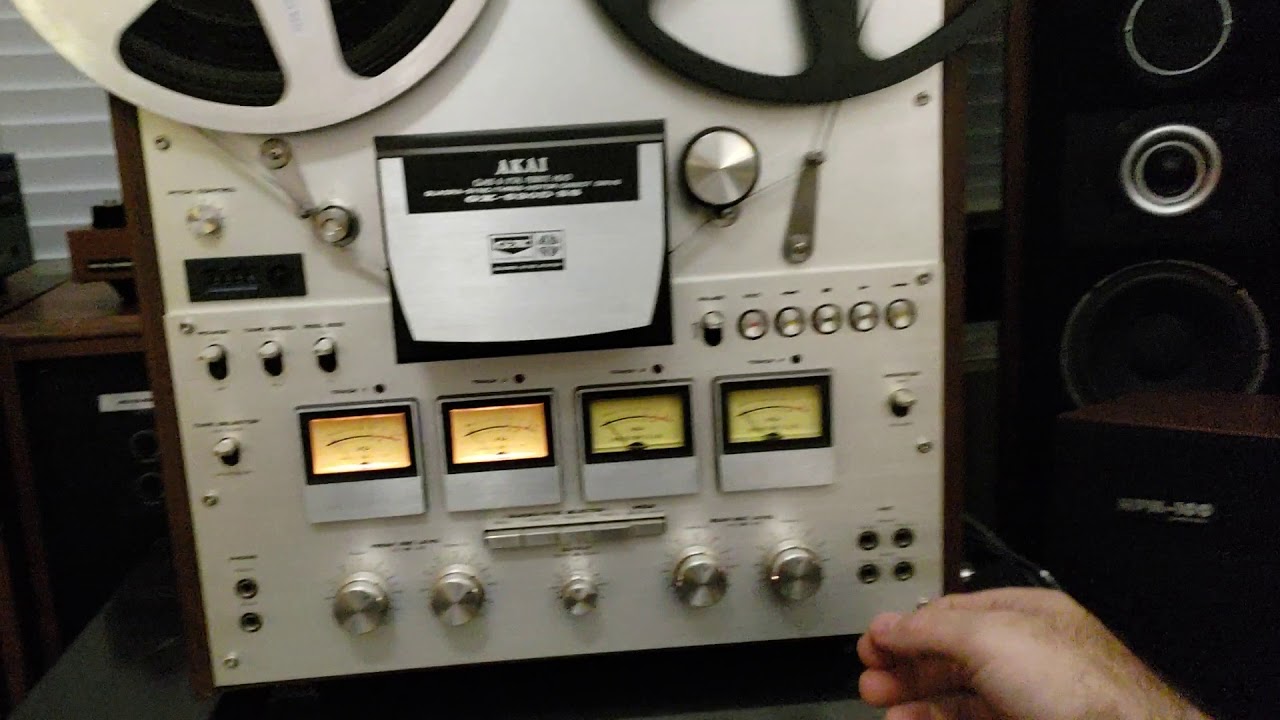 Akai GX-630D-SS Reel-Reel -Demo of Unit in 2-Track Record Mode