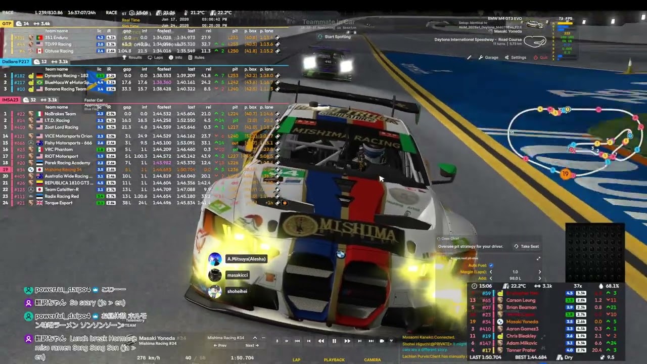 【MISHIMA RACING】DAYTONA24 7:00枠 part2