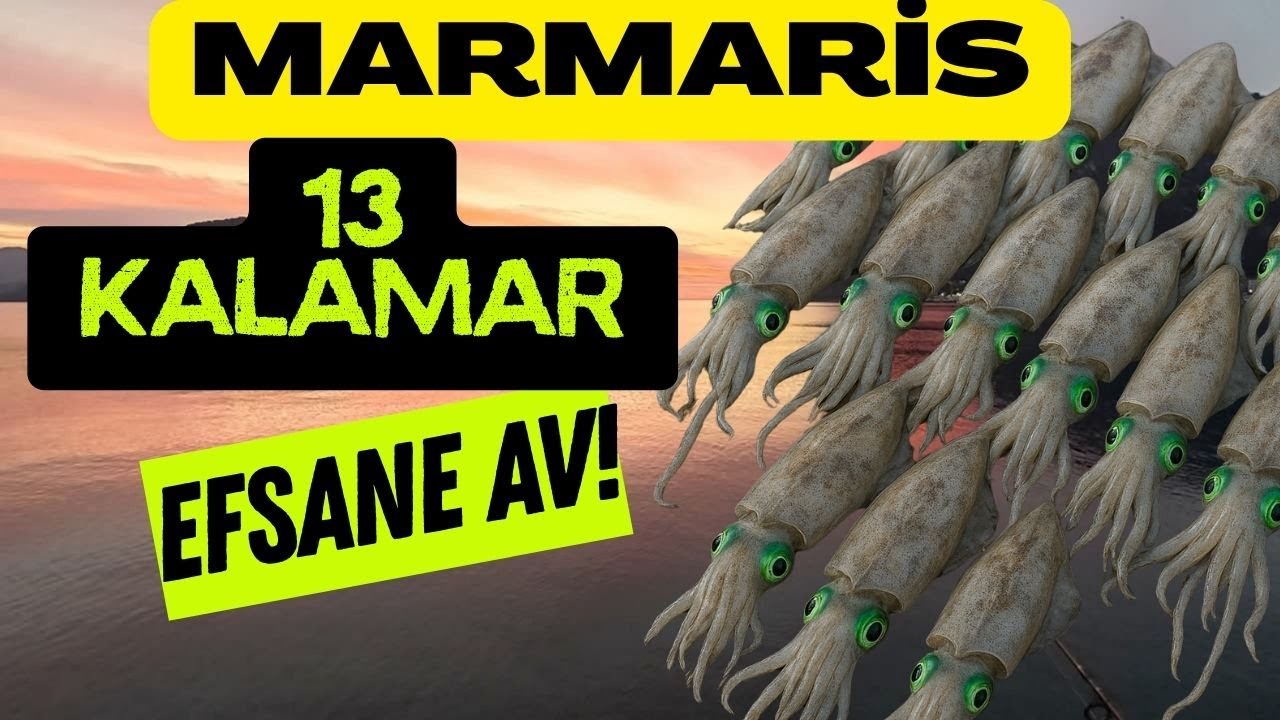 MARMARİS 13 Kalamarı Peş Peşe Aldım! Bu Görüntüler Kaçmaz!