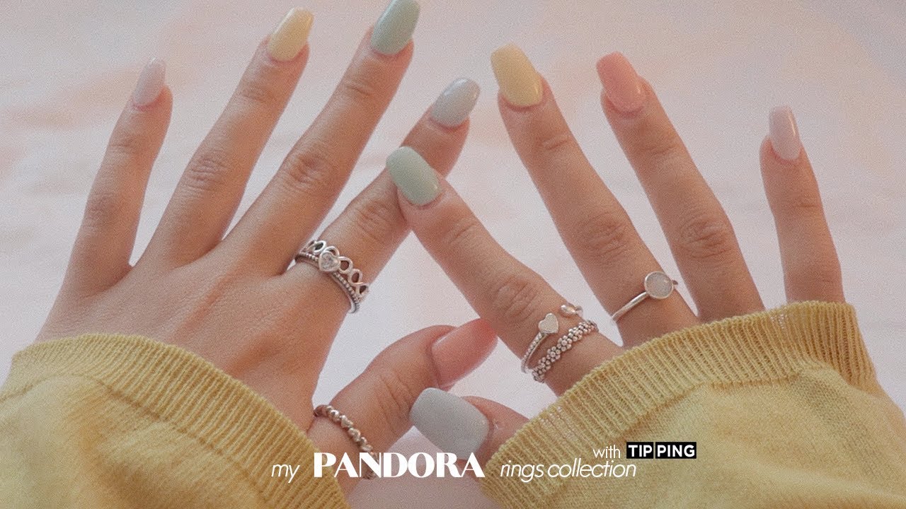 (eng) MY PANDORA RINGS COLLECTION✨ 심플한 판도라 반지 레이어링 방법