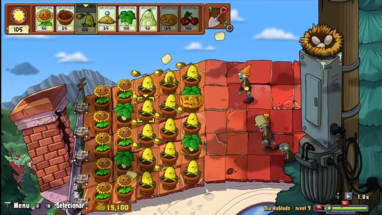 Plants vs. Zombies™: Replanted dia nublado ( parte 5)