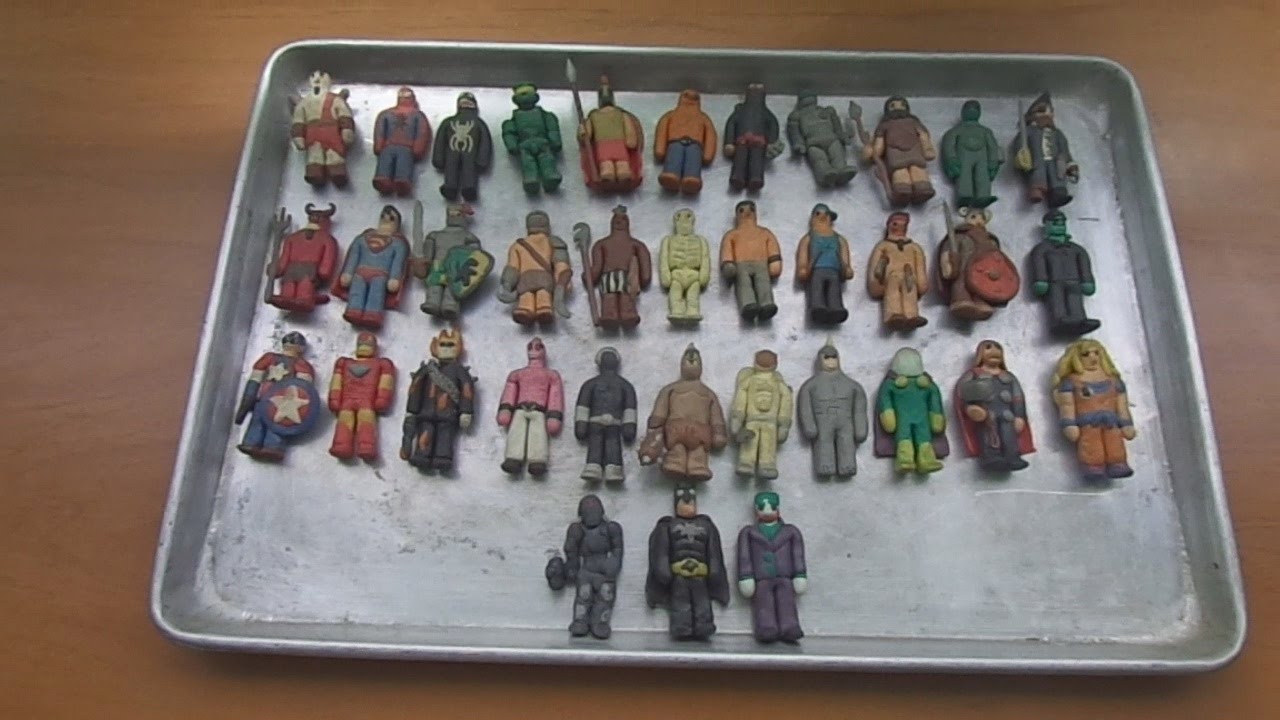 36 figuras de plastilina de 6 cm - mi colección de la infancia (Mr :P)