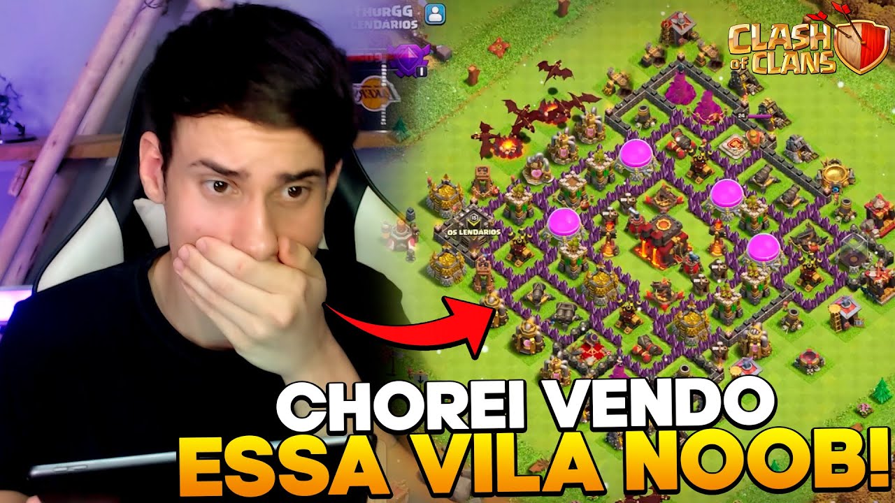 CHOREI VENDO A NUBISSE DESSA VILA KKKKKKKK VISITANDO INSCRITOS #72 CLASH OF CLANS