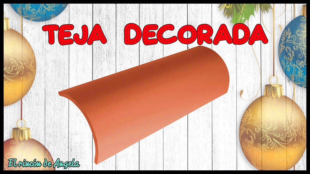 TEJA NAVIDEÑA🎄 decorada con decoupage y ALTO RELIEVE🎄DIY manualidades