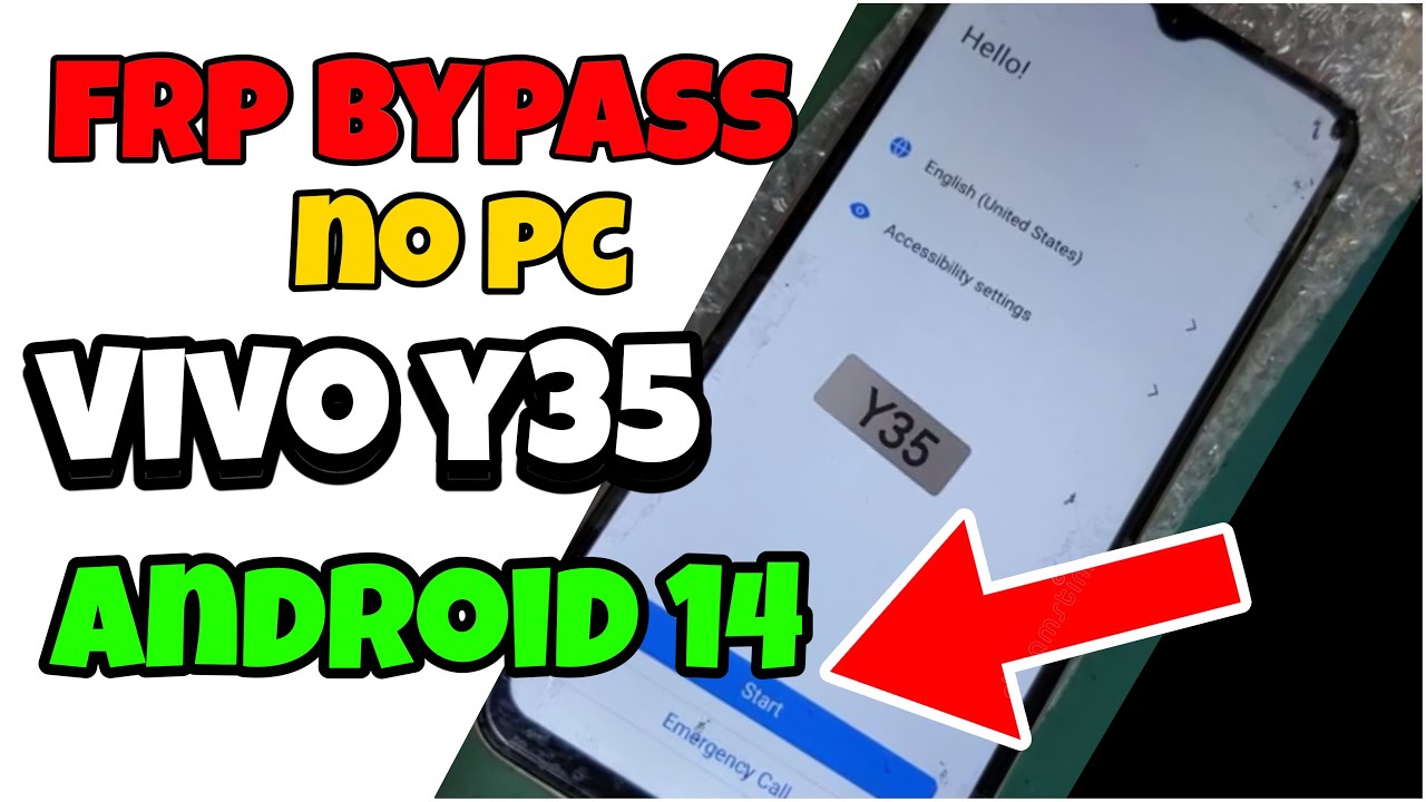 Vivo Y35 Android 14 Frp Bypass without PC