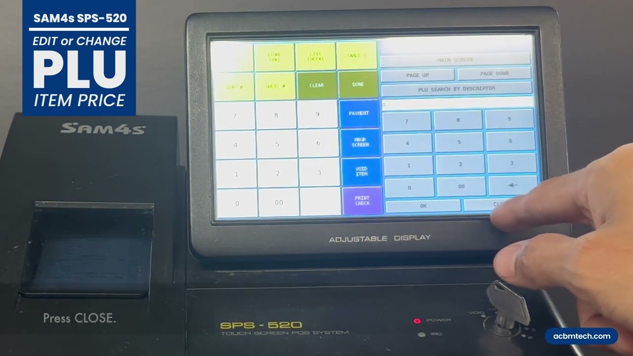 Update item PLU price on the SAM4s SPS-520 cash register. #reels #cashregister #tutorial