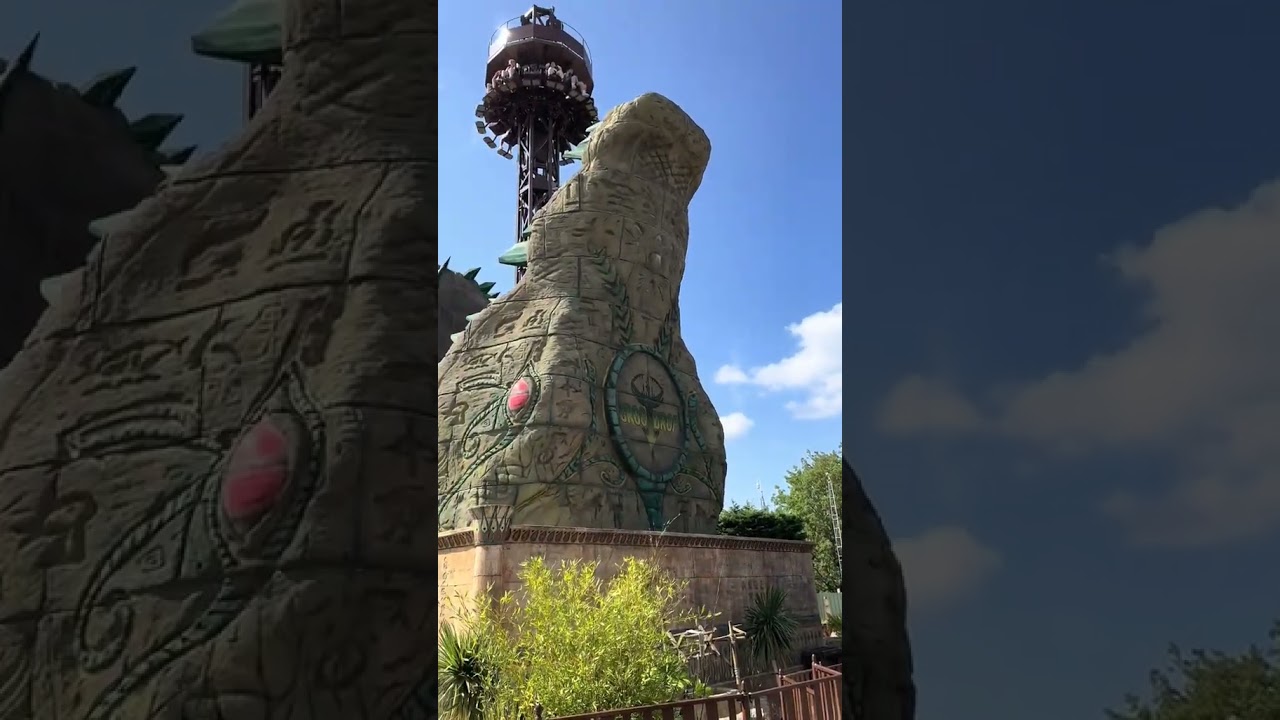 Will you brave the drop?🐊 #Chessington  #ThemePark  #Zoo #CrocDrop