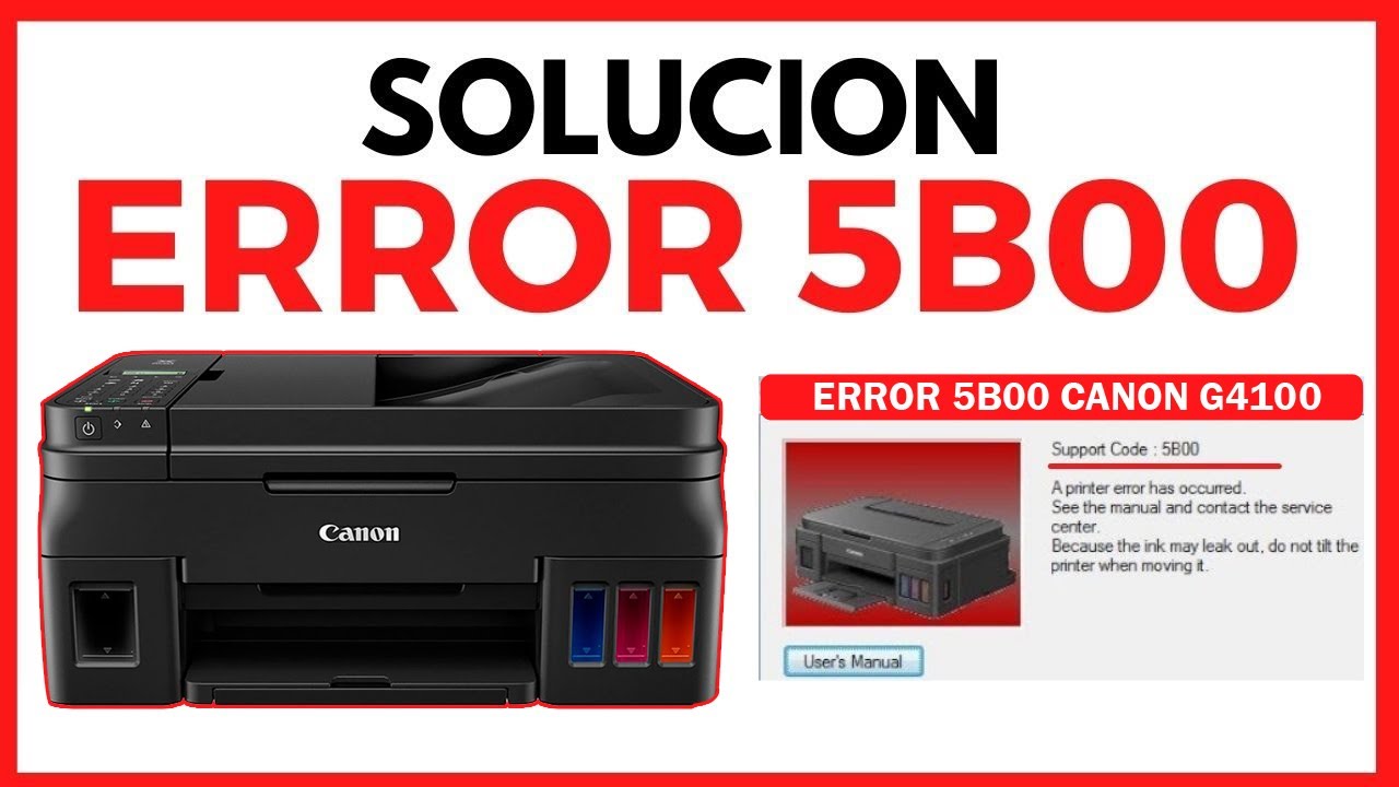 ✅ Error 5b00 canon g4100 - SOLUCION Error 5B00 🔴 RESET CANON G4100 G2100 G3100 G1100   - RESET CANON