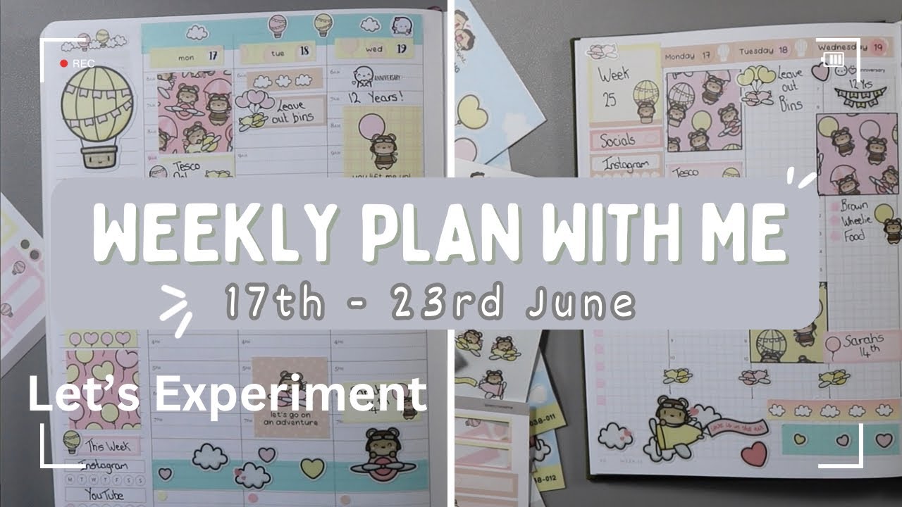 Plan with Me 17th - 23rd June - Two Ways - ft. Hubman & Chubgirl 'Love is in the Air' Planner Sub