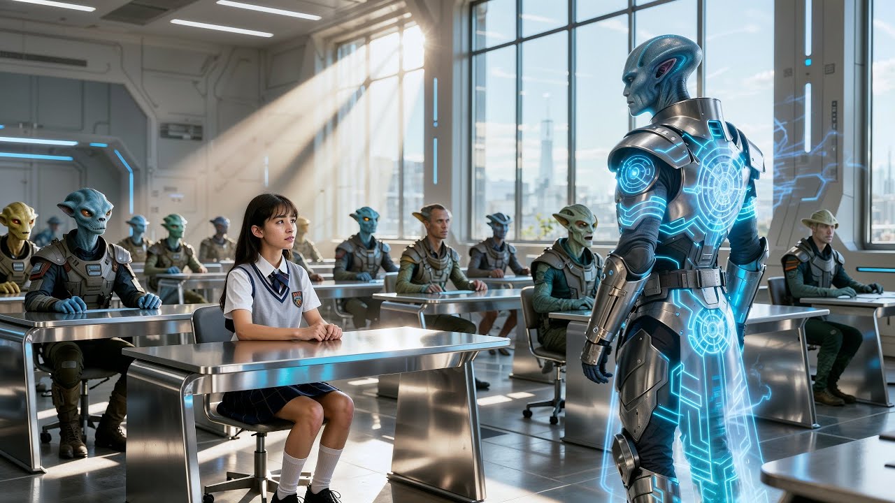 In the Middle of Algebra Class the Alien Warlord Declared War — The Quiet Human Girl Just Smirked