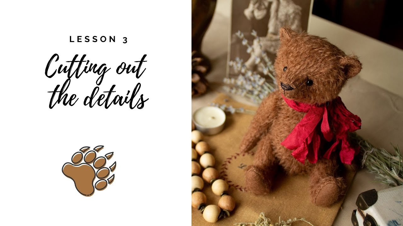 How to cut out the teddy bear details and prepare them to sew / Вырезаем детали выкройки мишки