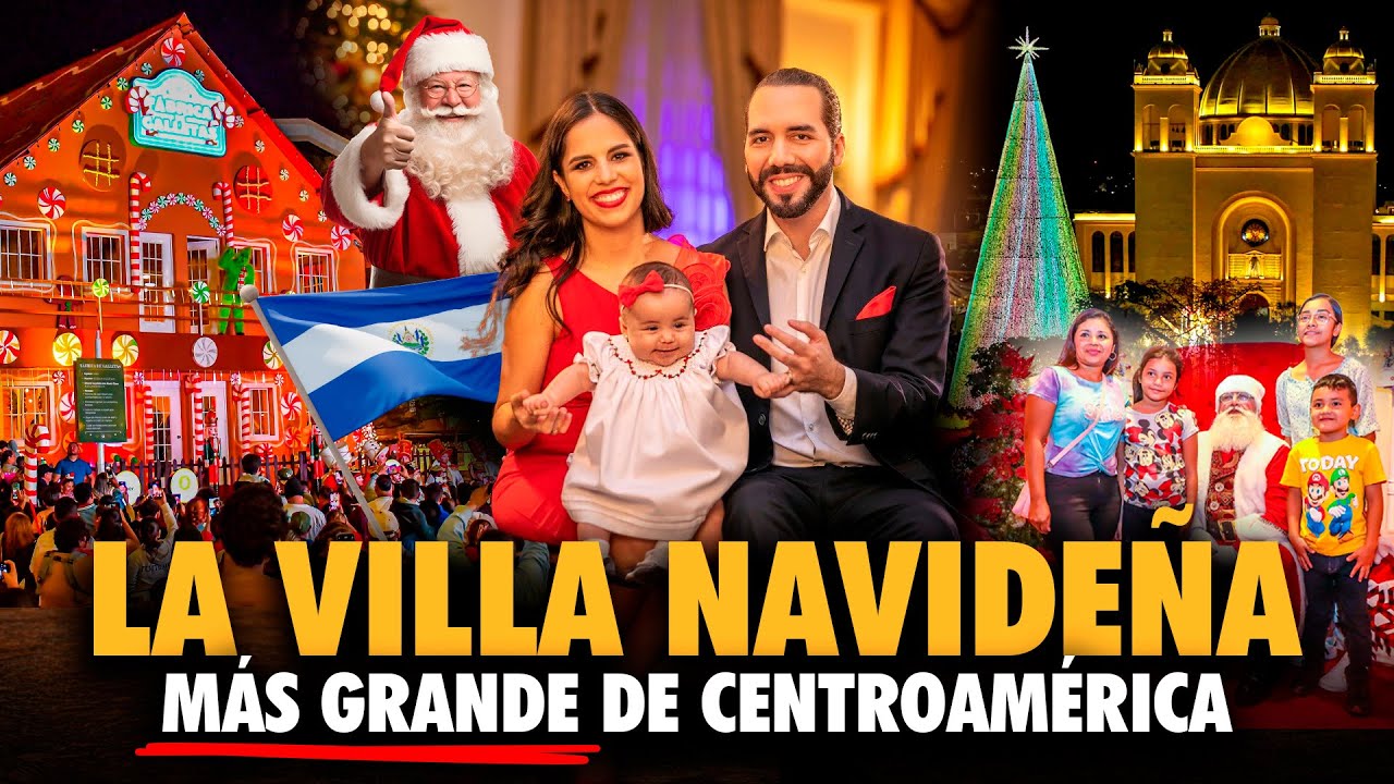 Nayib Bukele sorprendió a los salvadoreños construyendo la VILLA NAVIDEÑA MÁS GRANDE DE C.A. ❤️