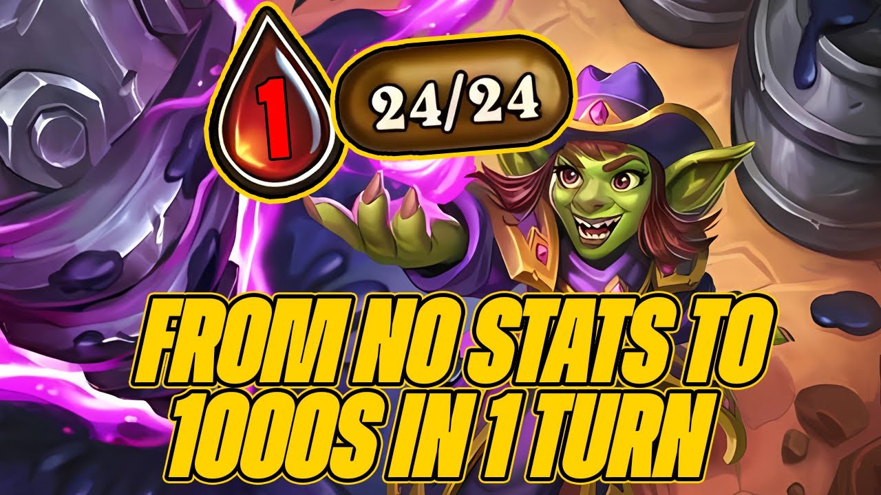 1 HP But 24 Gold On Turn 10, We Go From No Stats To 1000s
