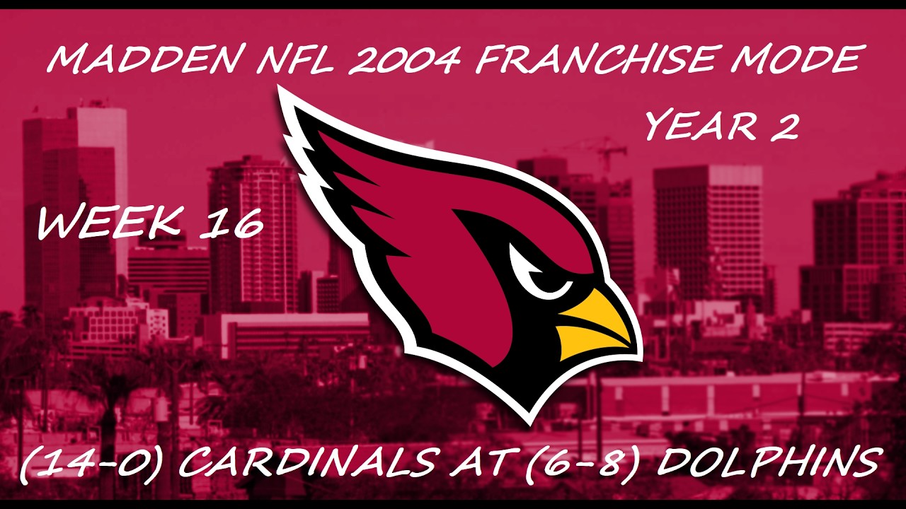 Madden 04: Arizona Cardinals Franchise Mode Year 2 - Week 16 at Miami Dolphins