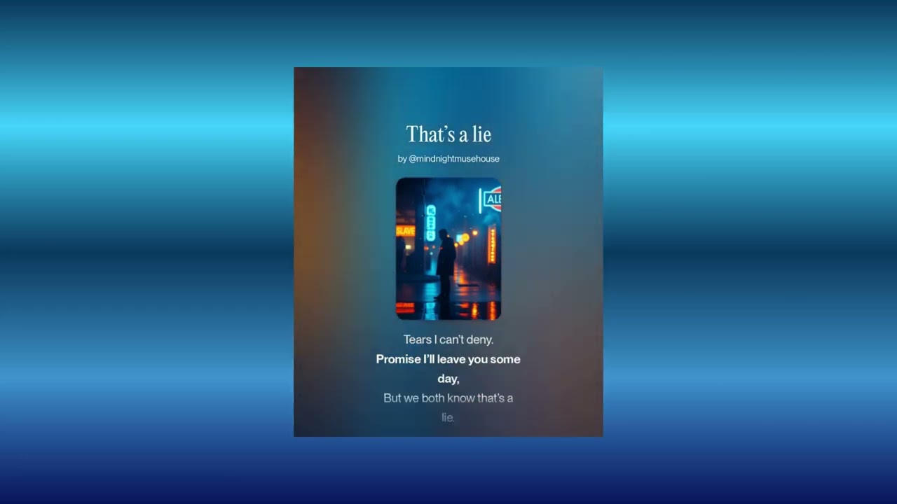 THAT’S A LIE – Soul/Blues/Jazz‑Pop Song About Toxic Co‑Dependence (Original Music)