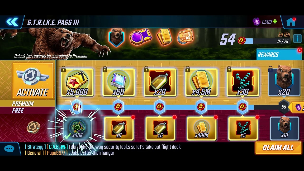 MARVEL Strike Force Daily Objectives and War 