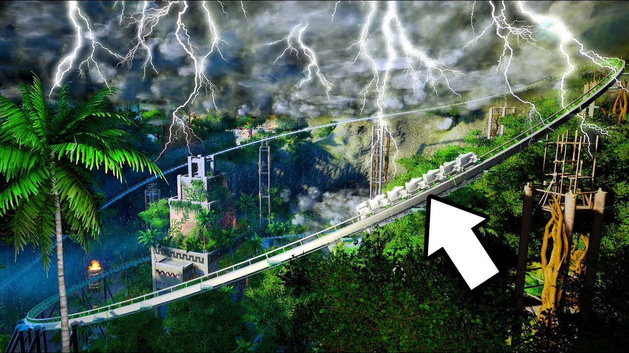 130mph, 750ft Drop Roller Coaster in a Flash Flood! (POV)