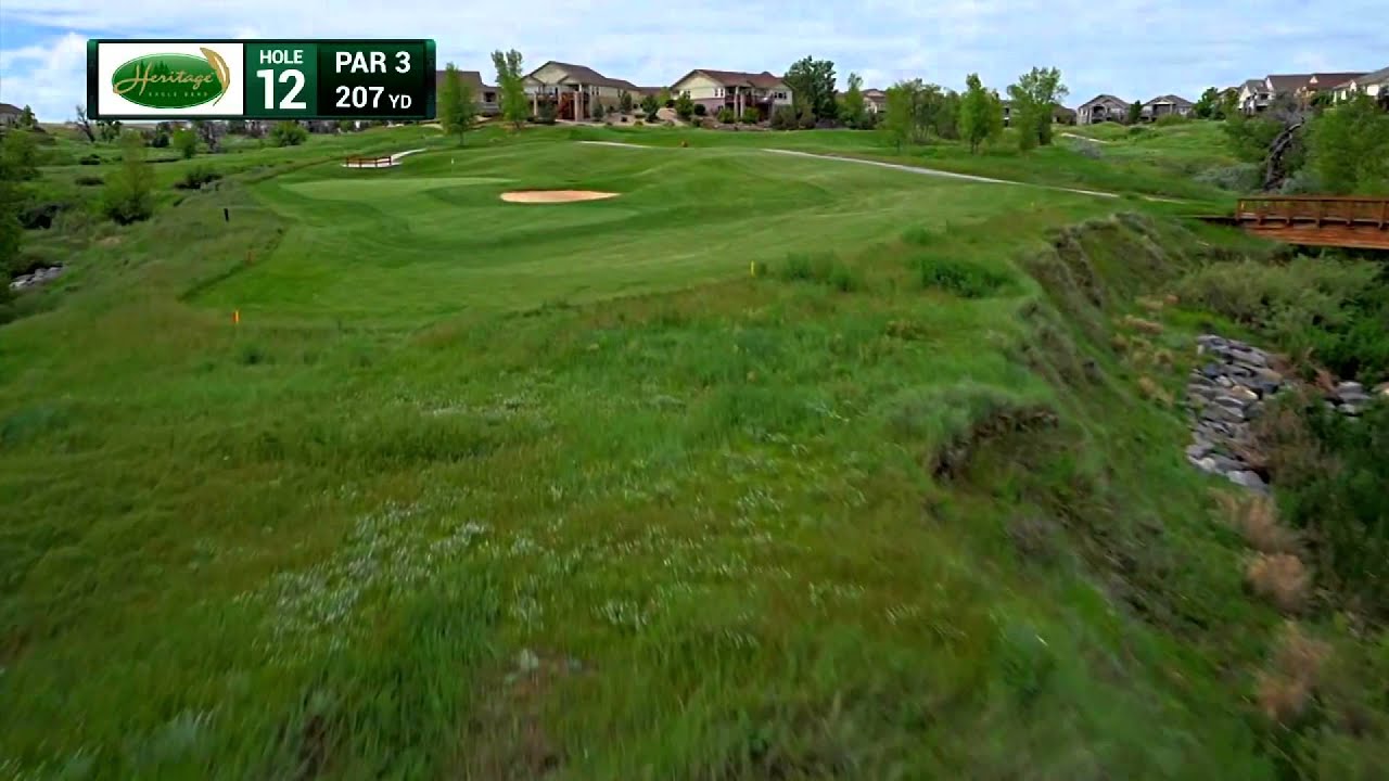 Hole 12 Aerial Video Heritage Eagle Bend Golf Club Aurora   Denver Colorado