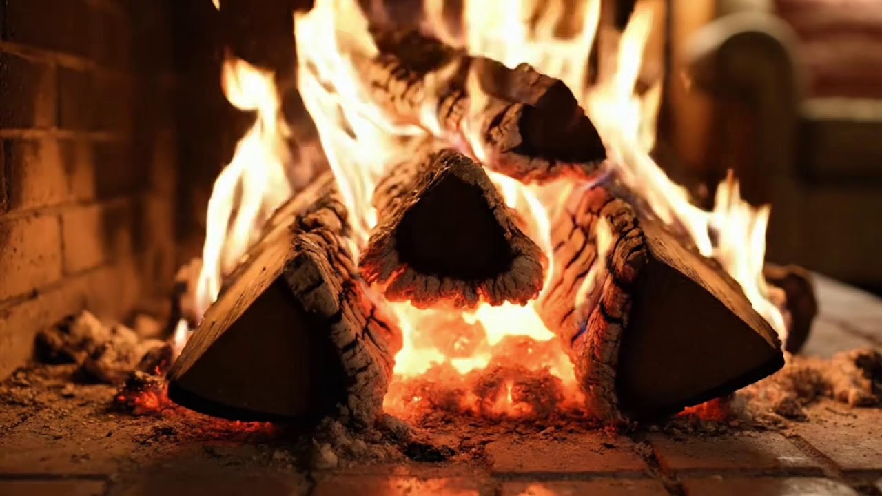 Warm Fireplace Sounds & Calm Piano – Cozy Home Ambience
