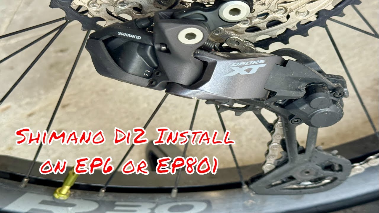 Установка переключателя скоростей и переключателя Shimano Di2 на электровелосипед Shimano EP6 или...