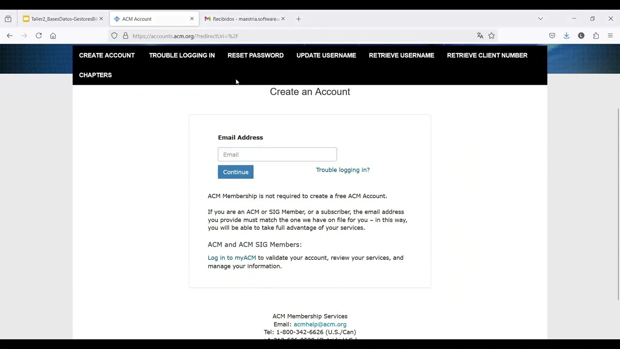 Taller 2: Bases de Datos Científicas y Gestores Bibliográficos, Parte 3 - ACM