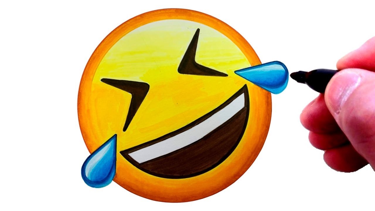 How to Draw the Rolling on the Floor Laughing Emoji (ROFL)