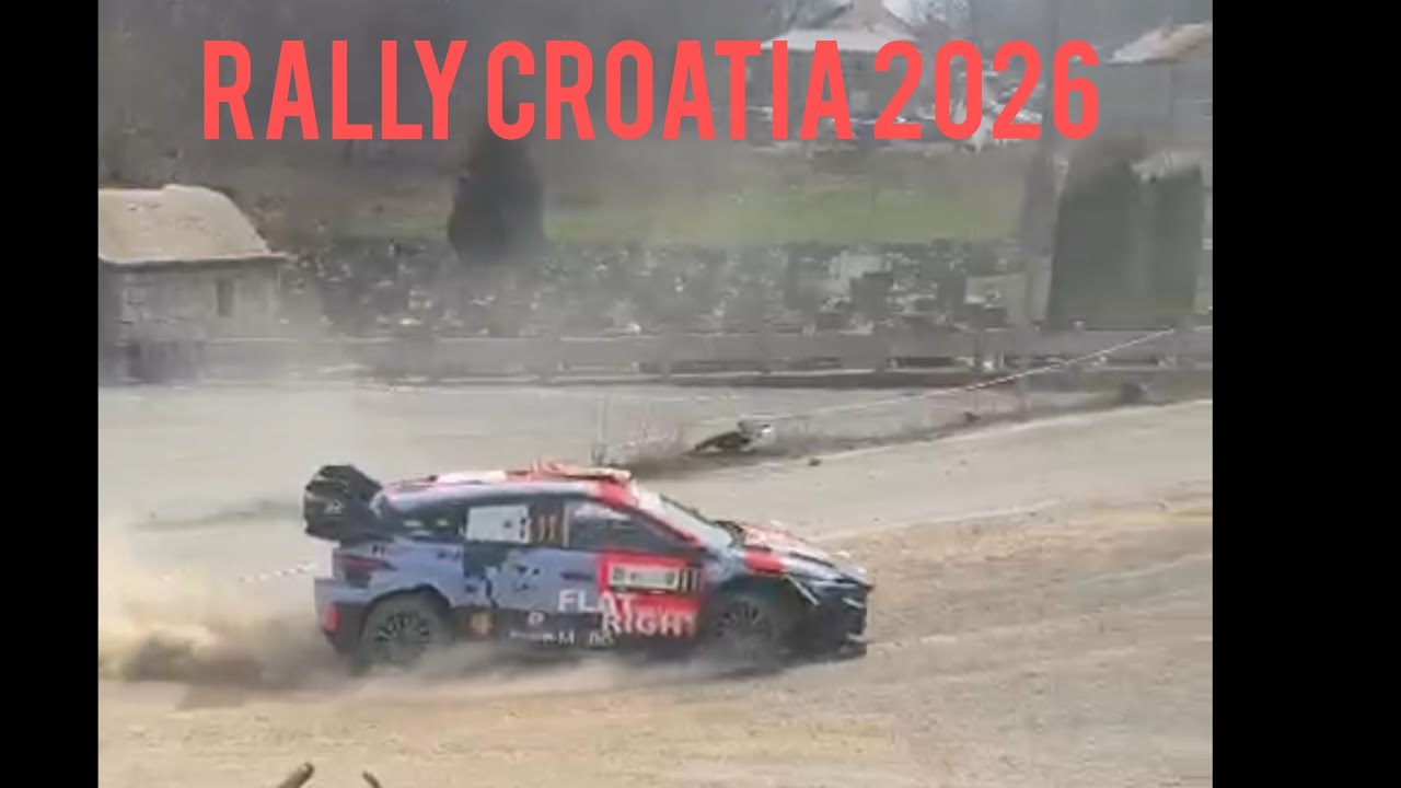 WRC Rally Croatia 2026 - flatout sections and Neuville crash 