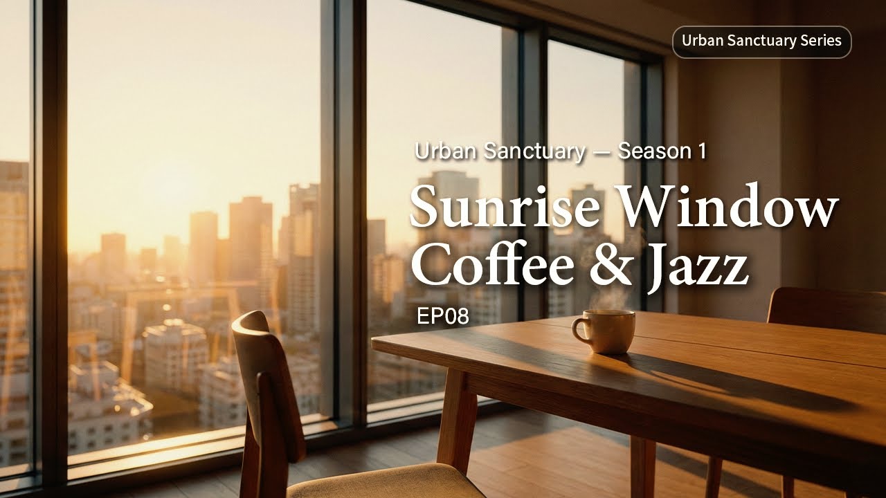 Urban Sanctuary — Sunrise Coffee & Jazz ☕🌅도시 위로 떠오르는 아침, 커피와 재즈