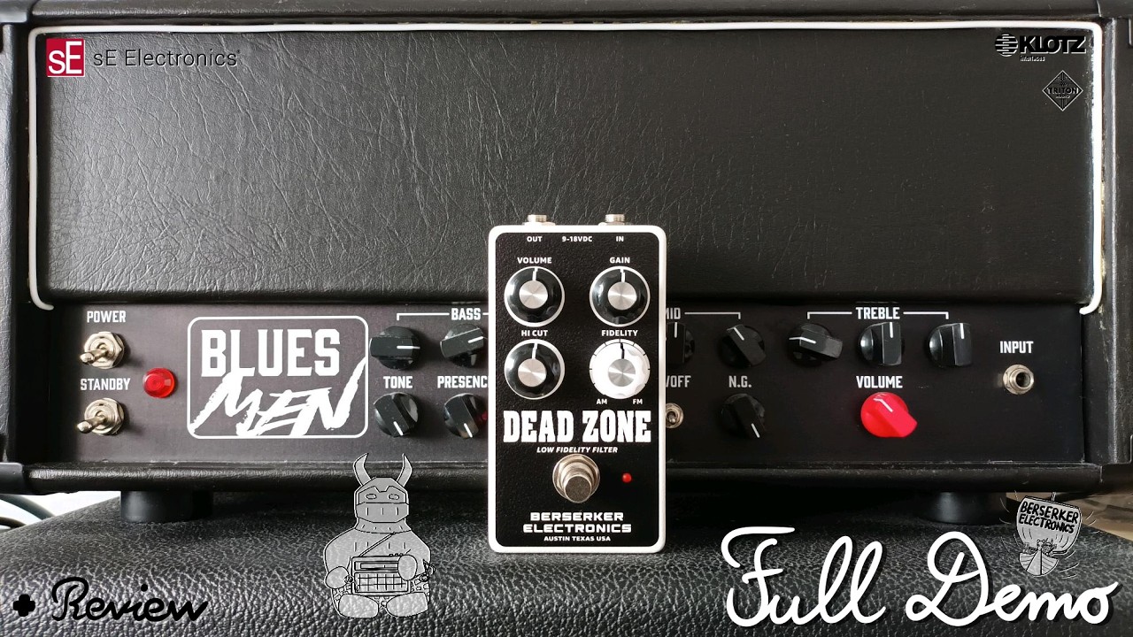 Berserker Electronics Dead Zone DEMO + REVIEW | Lofi pedal radio tone! | Ibanez LF7 guitar + bass