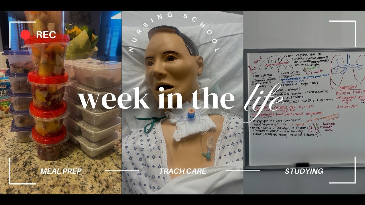 WEEK IN THE LIFE OF A NURSING STUDENT  🩺 | trach care🫁  , studying 📚, and life lessons
