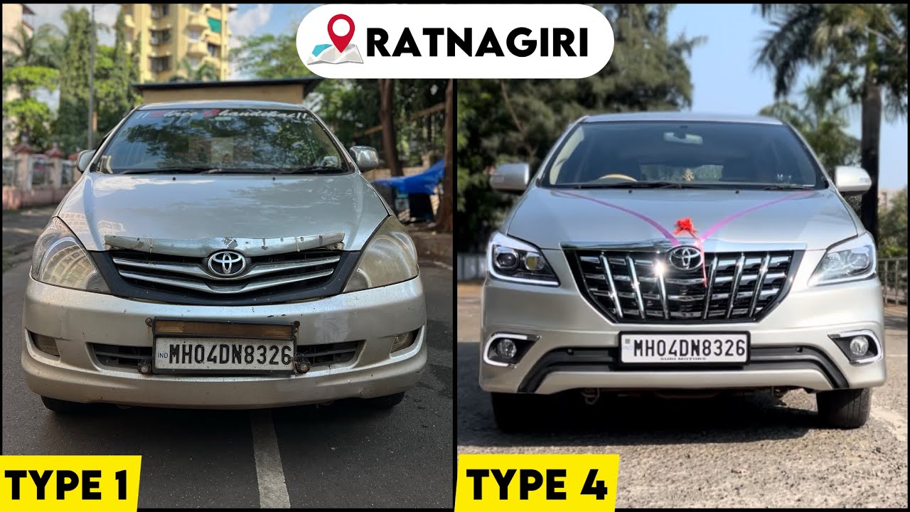 Toyota Innova Type 1 to Type 4 Facelift with Crysta Silver Paint work & Interior modification