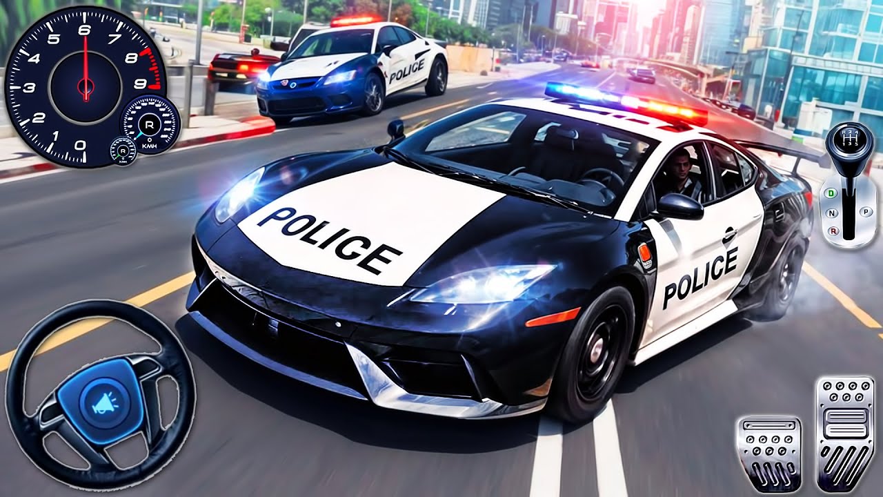 US Police Car Chase Crime Simulator 3D - Real Cop Cars Driving Multi-Storey - Android GamePlay