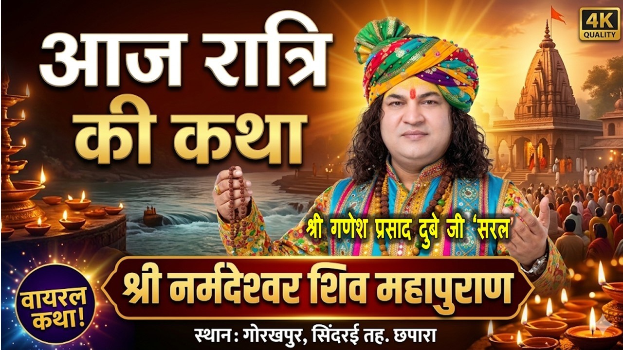 श्री नर्मदेश्‍वर शिव महापुराण , गोरखपुर, सिदंंरई तह. छपारा  @ShriGaneshPrasadDubeyJiSaral #shanti