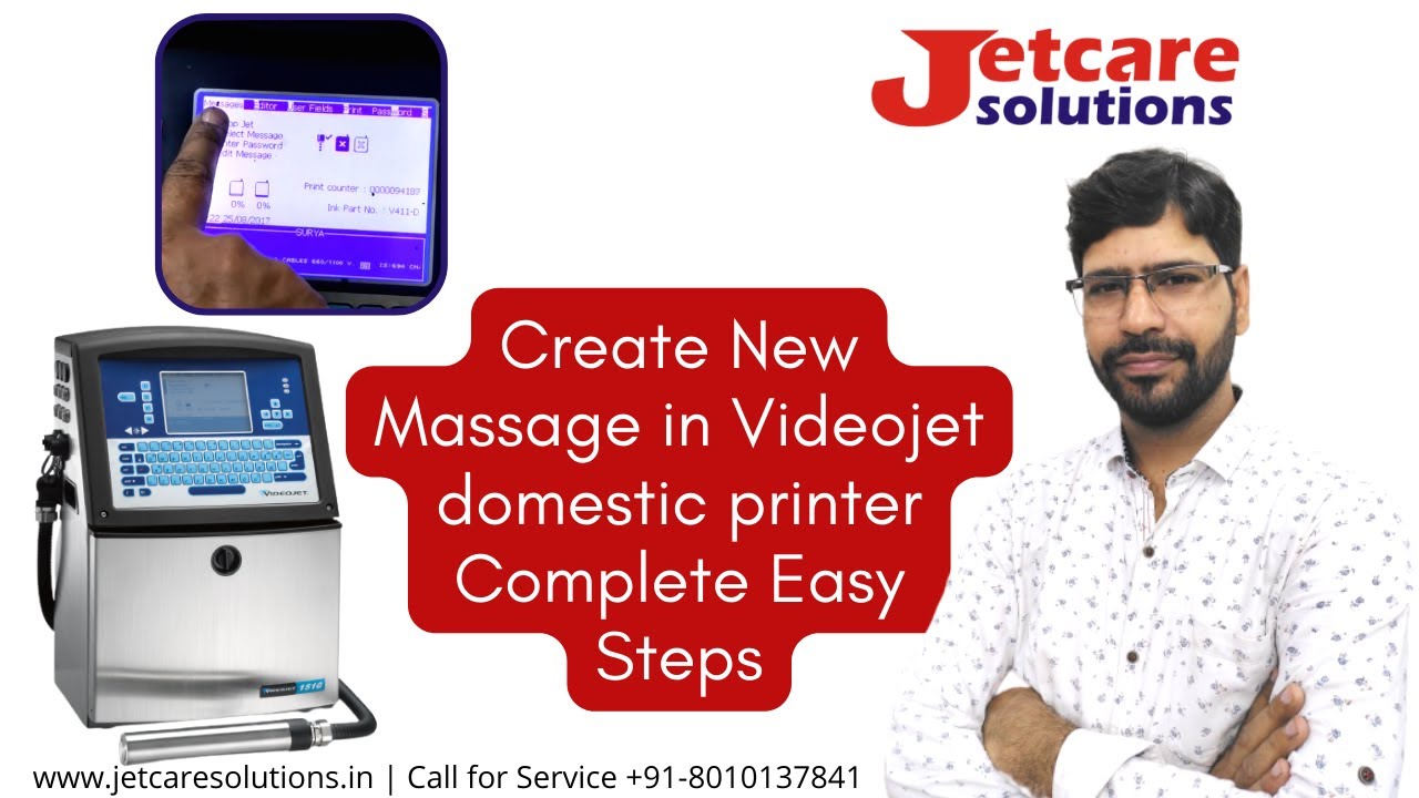 Create New Massage in Videojet domestic printer Complete Easy Steps | Call for Service : 8010137841
