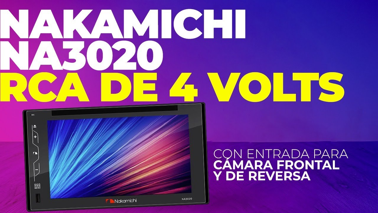 Multimedia Nakamichi NA3020 | RCA de 4 volts de salida con entrada de cámara frontal y de reversa.