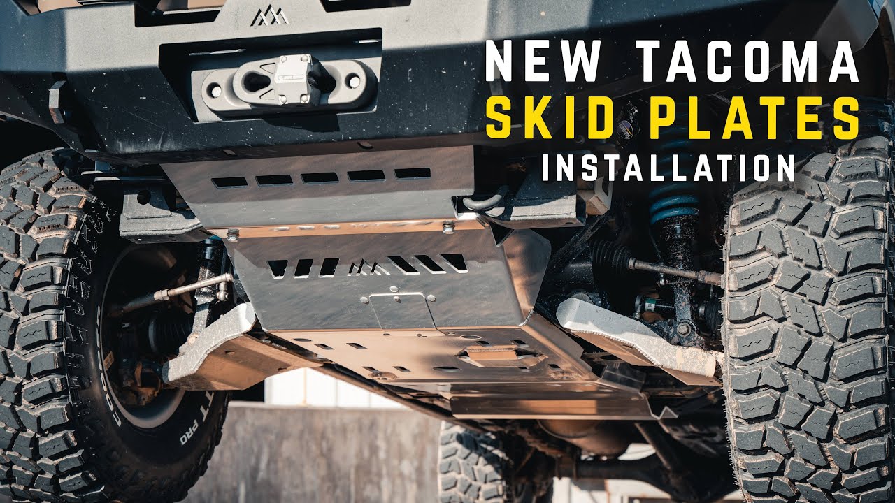 2005+ Toyota Tacoma Full Aluminum Skid Plate System - Install