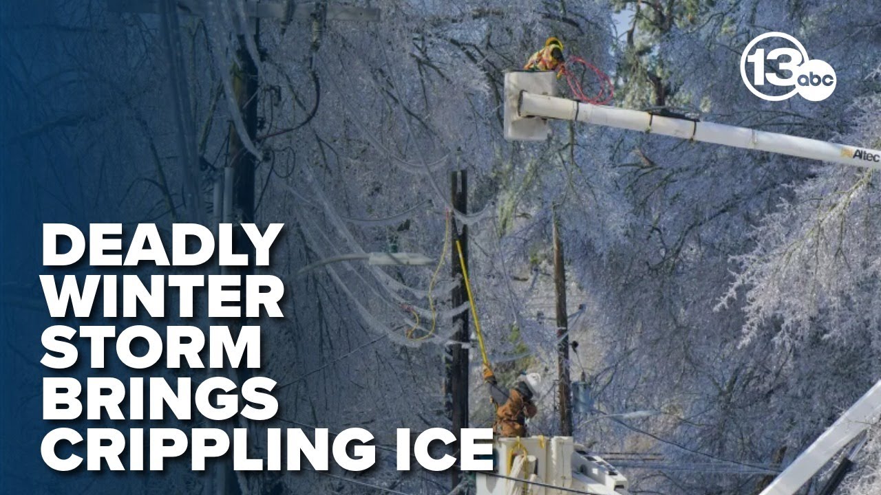 Полмиллиона человек остались без электричества после разрушительного зимнего шторма в США.