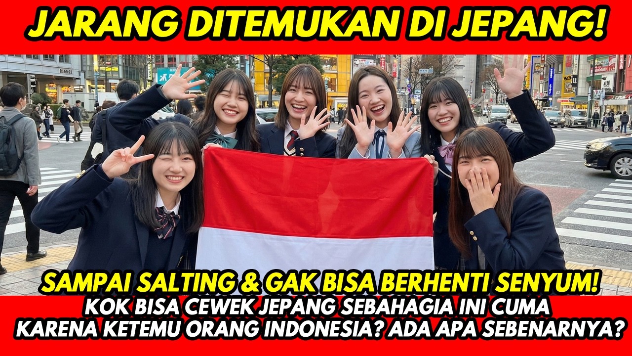 SAMPAI SALTING & GAK BERHENTI SENYUM! SEBAHAGIA INI REAKSI CEWEK JEPANG SAAT KETEMU ORANG INDONESIA?