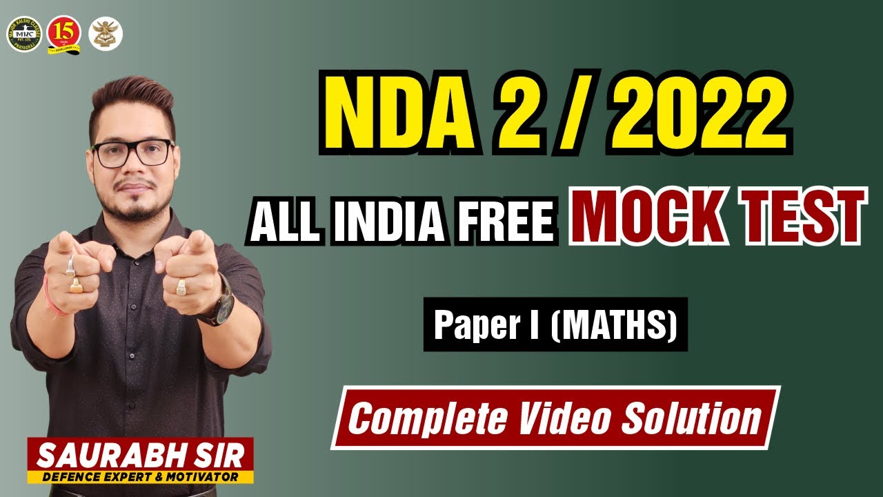 All India Free NDA Mock Test by Major Kalshi Classes | Video Solution of Paper I (Maths) | MKC