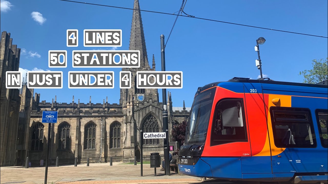 Completing all the stations on the Sheffield Supertram network in just under 4 hours