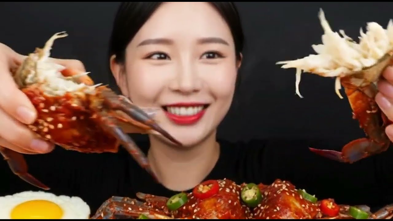 Mukbang crab marinated in soy sauce🦀|Asmr @Asmrasianfood 