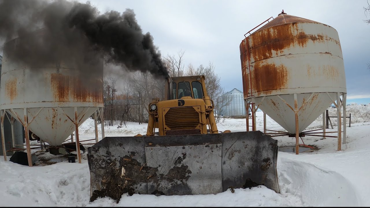 EPIC DOZER COLD START TO RECOVER STUCK PAYLOADER!!!